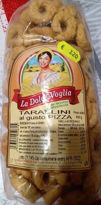 Tarallini al gusto pizzs front packaging