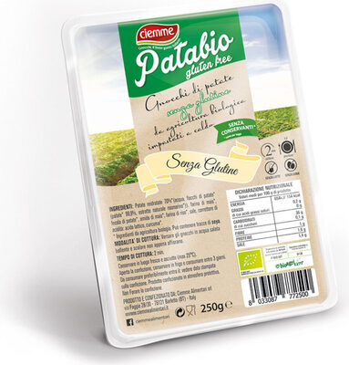 Gnocchi dIGPatate senza glutine biologici front packaging