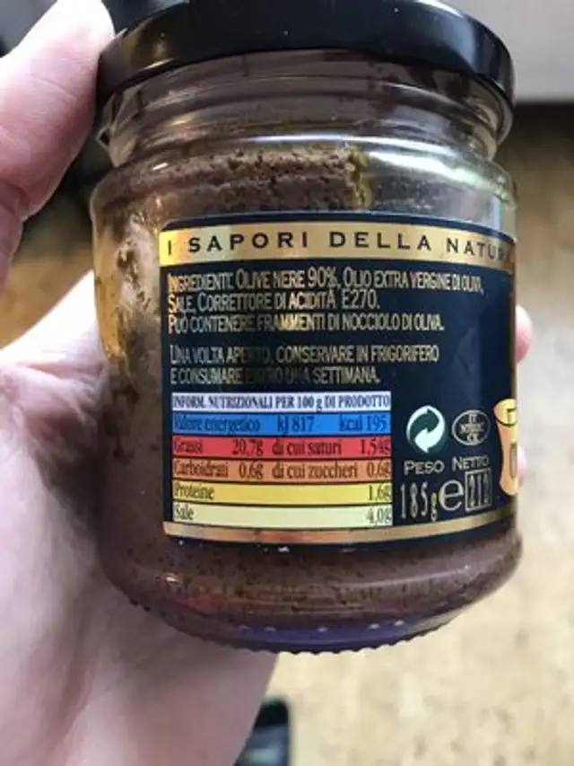 Alici Del Mediterraneo Arrotolate Con Capperi (80G / ML) nutrition facts table