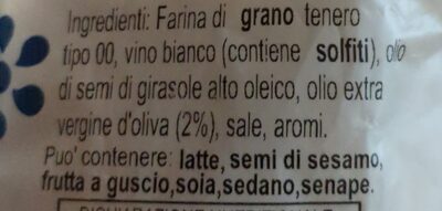 taralli pugliesi ingredients label