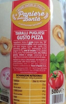 Taralli pugliesi gusto pizza