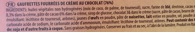 Vicenzi Grisbi' Wafer Al Cioccolato Ast GR 30X4 ingredients label