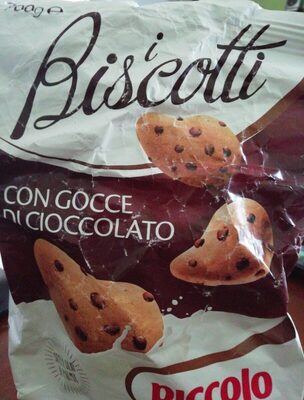 I biscotti con gocce di cioccolato front packaging