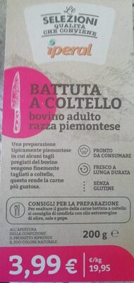 Battuta carne adulto razza piemontese