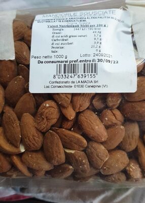 Mandorle sgusciate front packaging