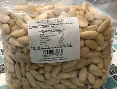 Mandorle pelate front packaging