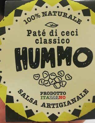 Paté di ceci front packaging