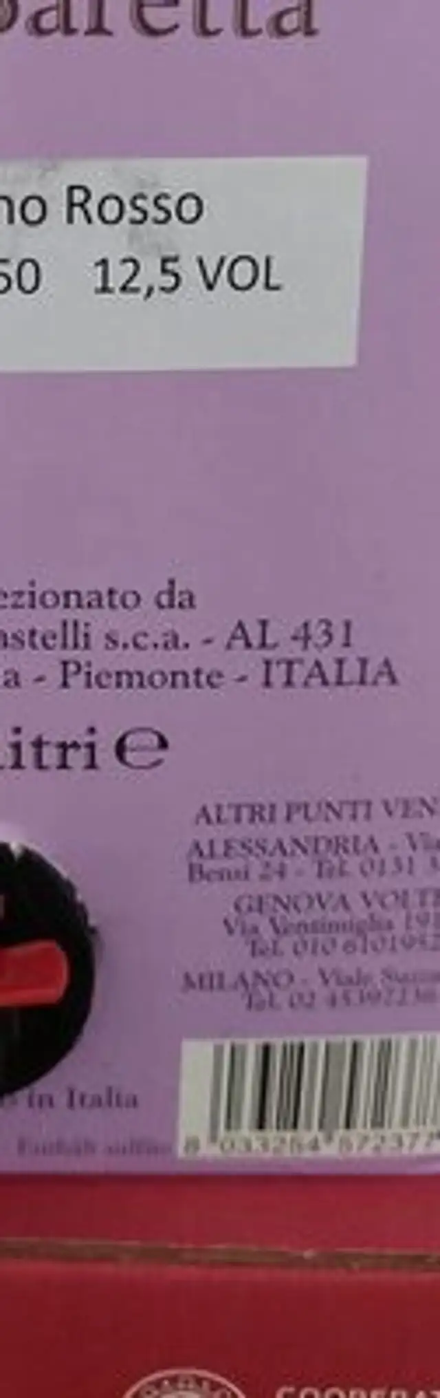 Vino barbera