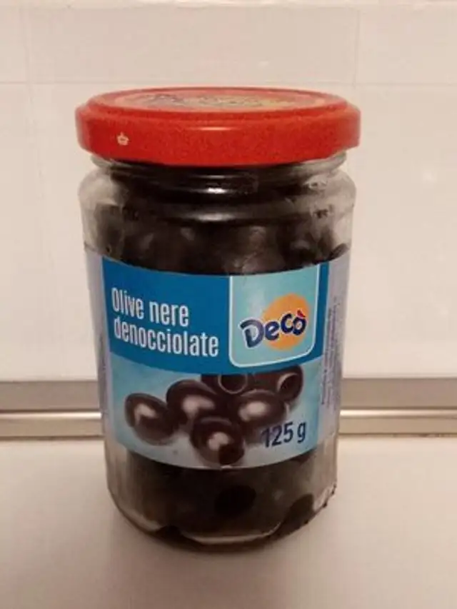 Olive nere denocciolate front packaging