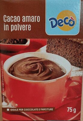 Cacao amaro in polvere front packaging