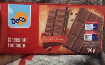 Cioccolato fondente front packaging