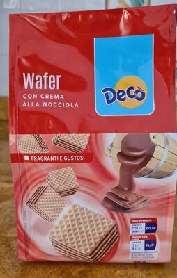 Wafer con crema alla nocciola