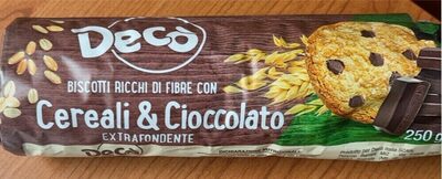 Biscotti con Cereali e Cioccolato front packaging