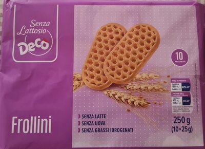 Frollini Senza Lattosio front packaging
