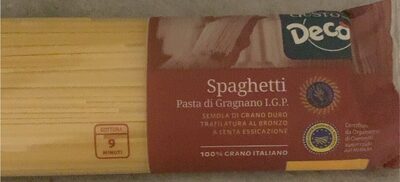 Spaghetti pasta di Gragnano front packaging