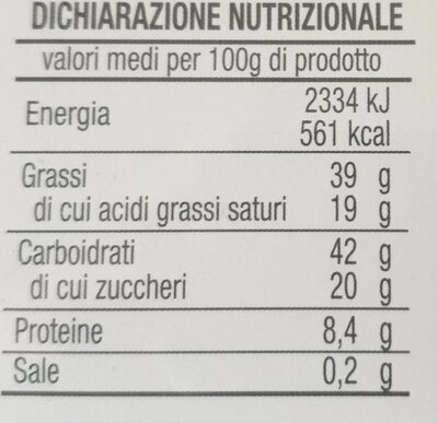 Diamanti - 16 Praline Artigianali nutrition facts table