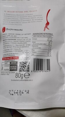Parmigiano reggiano nutrition facts table