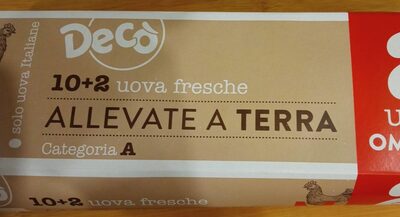 Uova fresche allevate a terra 10+2 front packaging