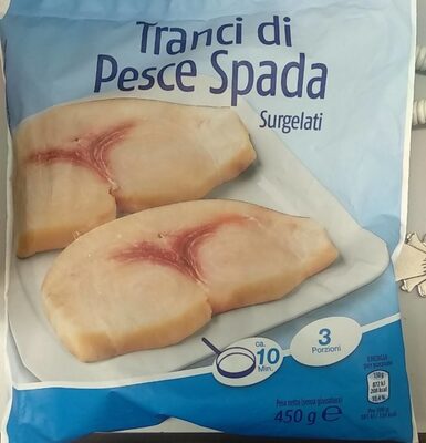 Tranci di pesce spada front packaging