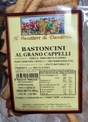 Bastoncini al grano cappelli