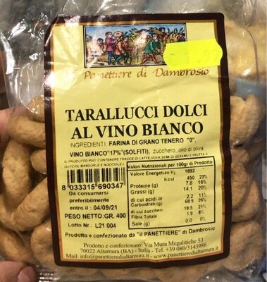 Tarallicci dolci al vino
