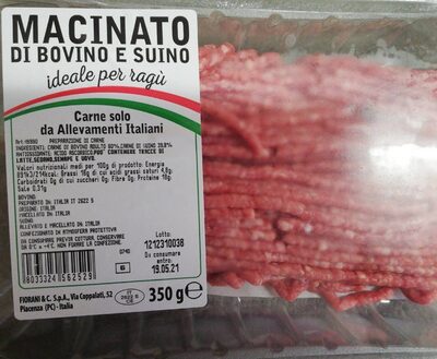 Macinato di bovino e suino front packaging