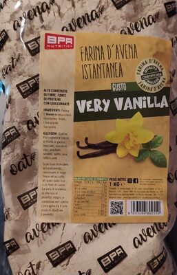 Farina avena alla vaniglia front packaging