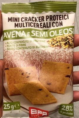 Mini Cracker proteici multicereali con avena e semi oleosi