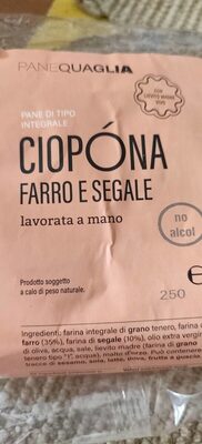 Pane Ciopona farro e segale