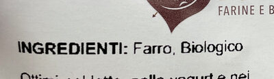 Fiocchi di farro ingredients label