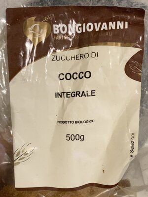 Zucchero di cocco front packaging