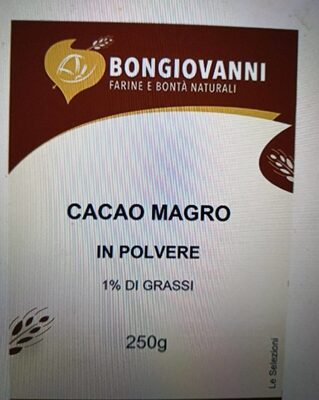 Cacao magro in polvere (1% di grassi)