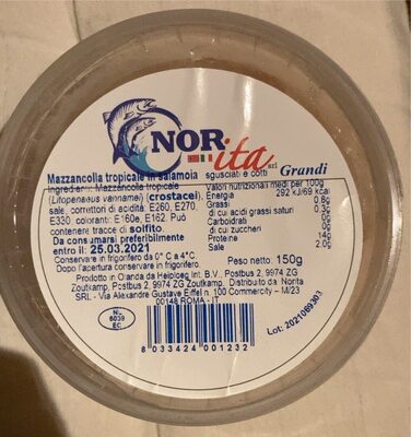 Mazzancolla tropicale in salamoia