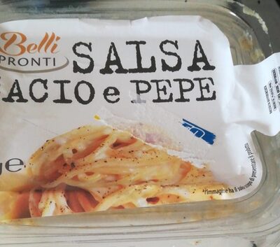 Salsa cacio e pepe front packaging