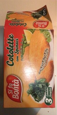 Cotolette con Spinaci front packaging