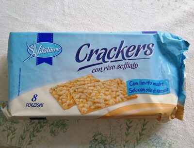 Crackers con riso soffiato front packaging
