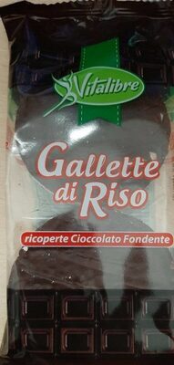 Gallette di riso ricoperte di cioccolato fondente
