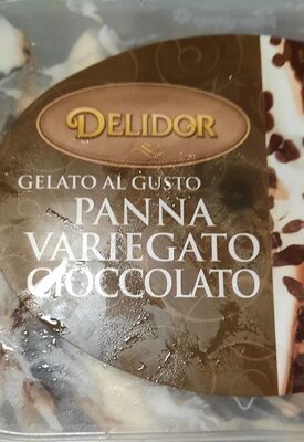Gelato panna variegato cioccolato front packaging
