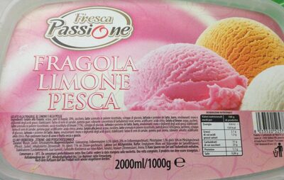 Gelato fragola limone pesca
