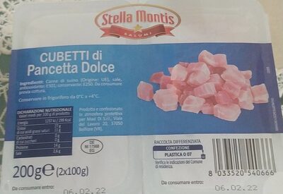 cubetti di pancetta dolce