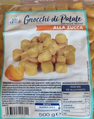 Gnocchi patate alla zucca front packaging