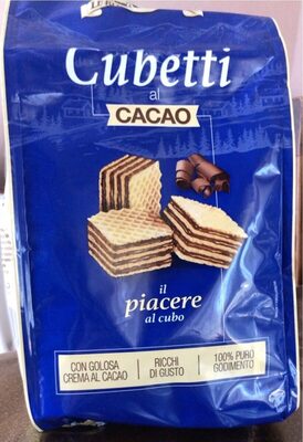 Cubetti al cacao front packaging