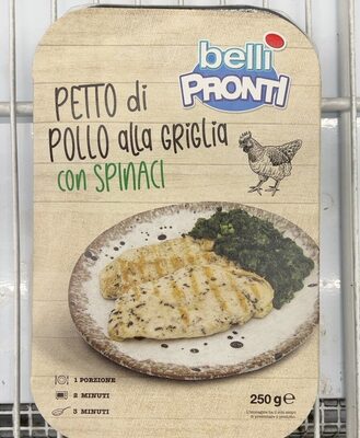 Petto di pollo alla griglia con spinaci