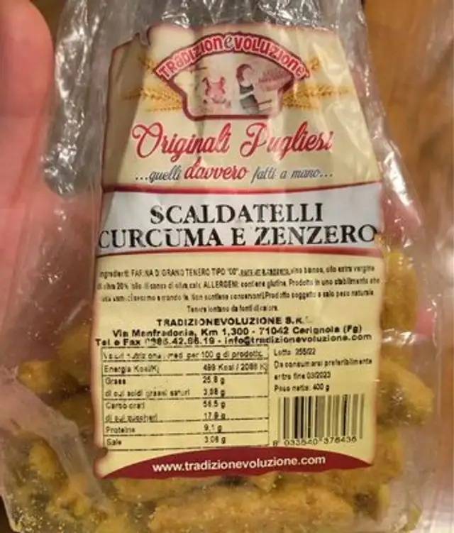 Scaldatelli curcuma e zenzero