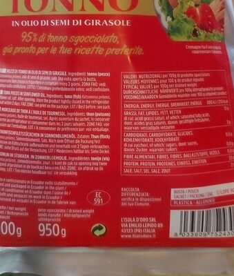 Tonno front packaging