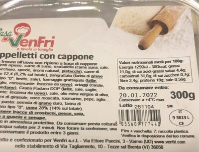 Cappelletti con cappone front packaging