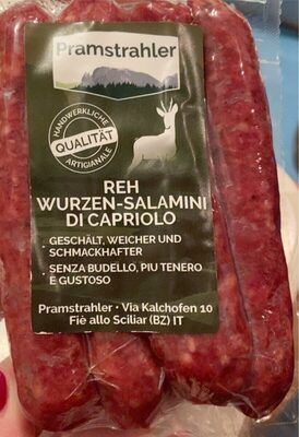 Salamini di capriolo front packaging