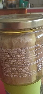 Ventresca di tonno front packaging