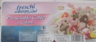 Prosciutto cotto a cubetti front packaging