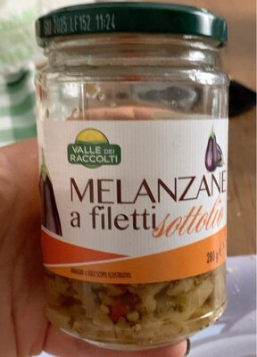 Melanzane a filetti sottolio front packaging